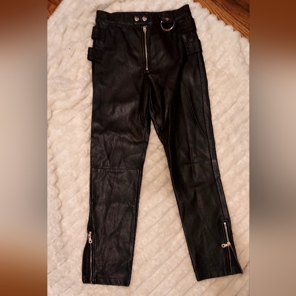 UO Faux Leather Zipper Pants